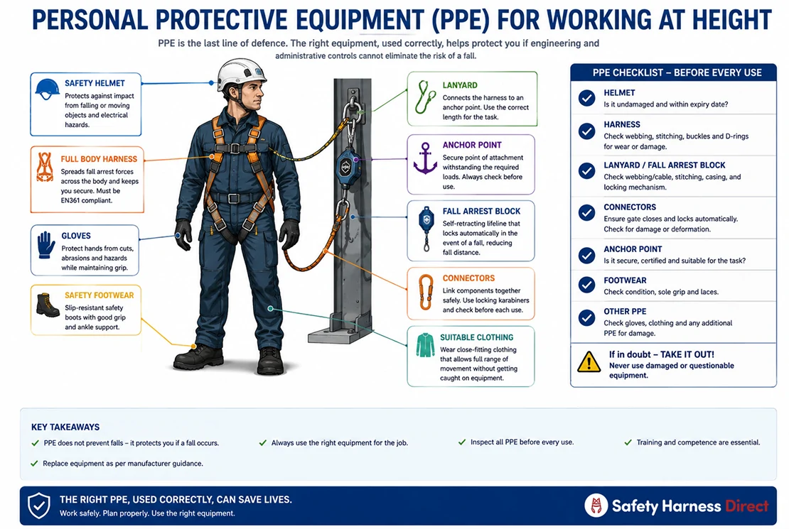 Personal protective equipment for working at height