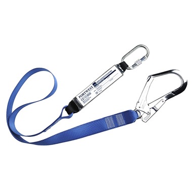 Single Webbing Lanyard With Shock Absorber