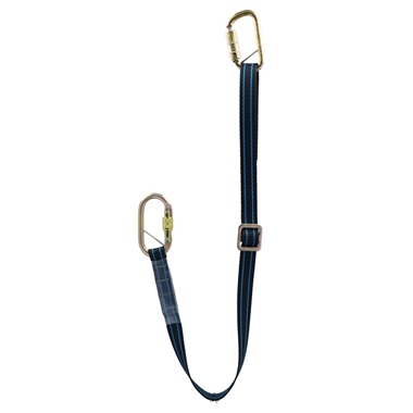 Safehold 2mtr Adjustable Restraint Lanyard with Captive Pin Double Locking Karabiner