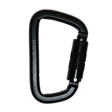 G-Force Black Twist Lock Steel Karabiner 