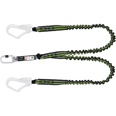  1.5m Gravity Y Forked Shock Absorbing Expandable Webbing Lanyard | FA 30 800 15 