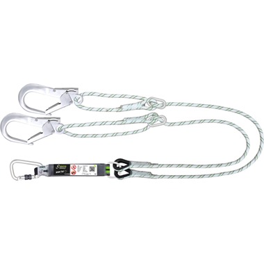  2m Gravity Y Forked Aluminium Adjustable Shock Absorbing Lanyard | FA 30 614 20 