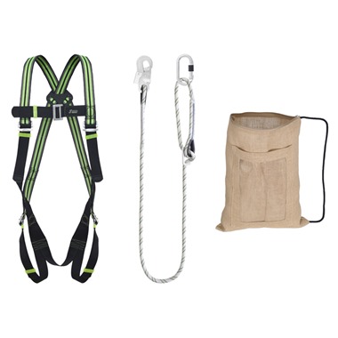 Harness Fall Stop Kit with Restraint Ropes and Lanyards Standerd Size for Rock Climbing Rescue Fence Operations 5 Point Safety Harness