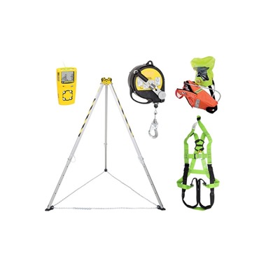 Confined Space Rescue Kit with Fall Arrest, Retrieval Winch, Gas Detector as well as Breathing Apparatus by G-Force 
