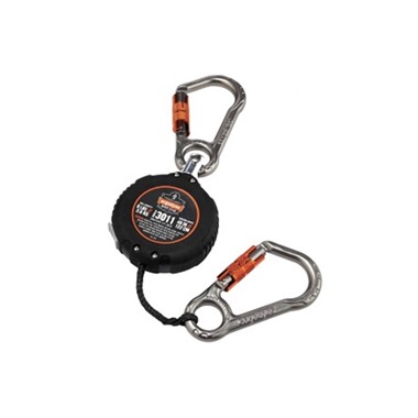 SQUIDS Retractable Tool Lanyard Dual Karabiner By ERGODYNE