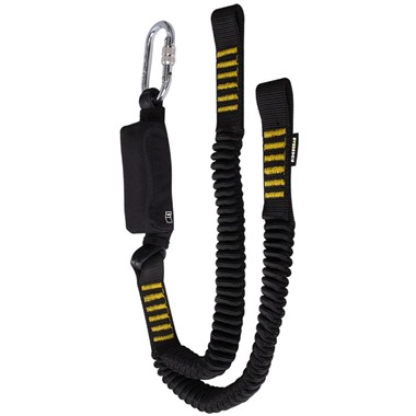 Twin Leg Elasticated Webbing Lanyard & Shock Absorber 1.8mtrs By Ridgegear 