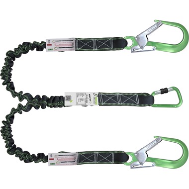  2m Gravity Y Forked Shock Absorbing Expandable Webbing Lanyard | FA 30 1000 20 