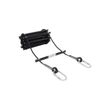 Narrow Rung Rope Ladder 8mm Polyester in Black By G-Force