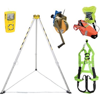 Confined Space Rescue Kit with 20mtr Rescue Winch coming with Gas Detector, Breathing Apparatus & Harness By G-Force 