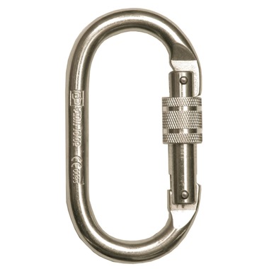 G-Force Screw Lock Karabiner in Stainless Steel 