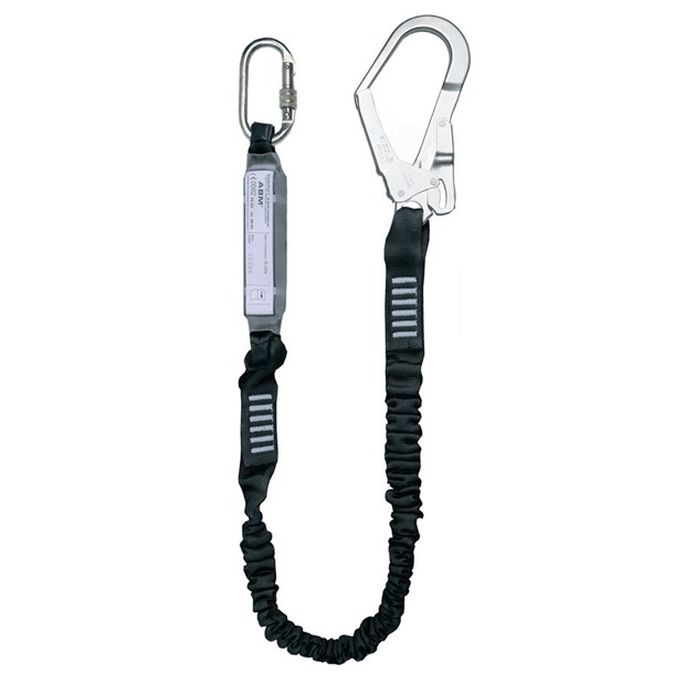 G-Force 1.75mtr Elasticated Shock Absorbing Lanyard With Scaffold Hooks 