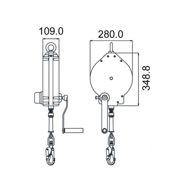 18m Aramid Wire Rope Fall Arrest Block c/w Integrated Recovery System | FA 20 401 20R 