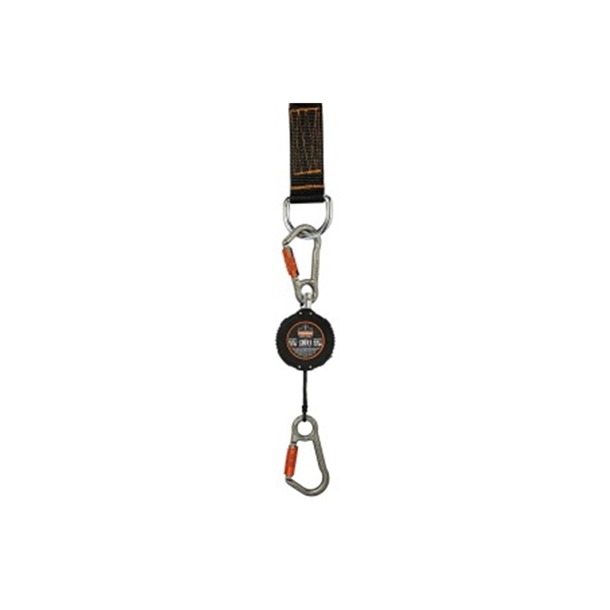 SQUIDS Retractable Tool Lanyard Dual Karabiner By ERGODYNE 