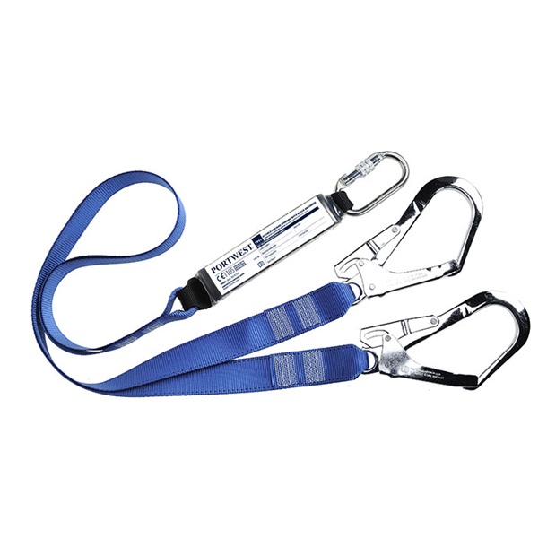 Double Webbing Lanyard With Shock Absorber