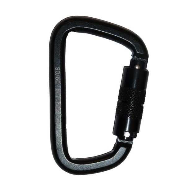 G-Force Black Twist Lock Steel Karabiner 