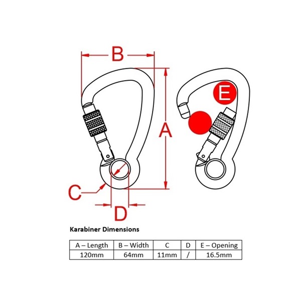 KONG Heavy Duty Screwgate Karabiner | 60kN