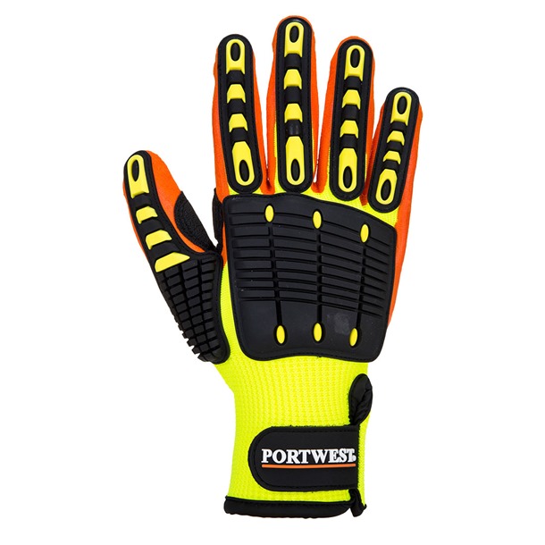Anti Impact Grip Glove Yellow/Orange