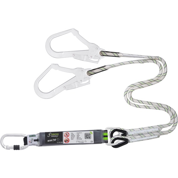 1m/1.5m Gravity Y Forked Shock Absorbing Kernmantle Rope Lanyard | FA 30 600 XX 