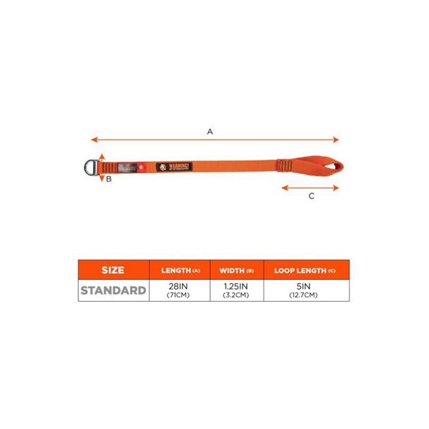 SQUIDS Anchor Chock Strap for Tool Tethering 27kg by ERGODYNE 