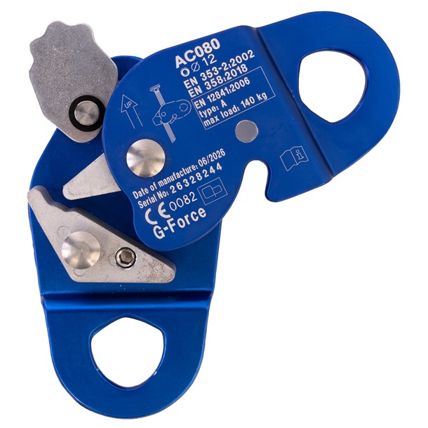 G-Force Guided Fall Arrester connected on 12mm Kernmantle Rope