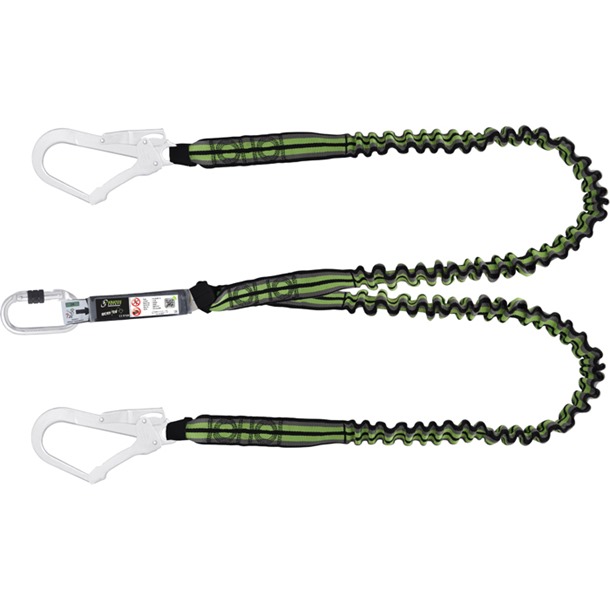 1.5m Gravity Y Forked Shock Absorbing Expandable Webbing Lanyard | FA 30 800 15 