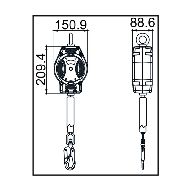 6mtr Helixion Webbing Fall Arrest Block By Kratos