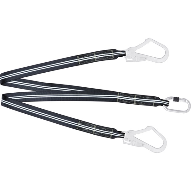 Kratos Safety FA4040015 1.5m Flame Resistant Y Forked Webbing Lanyard 