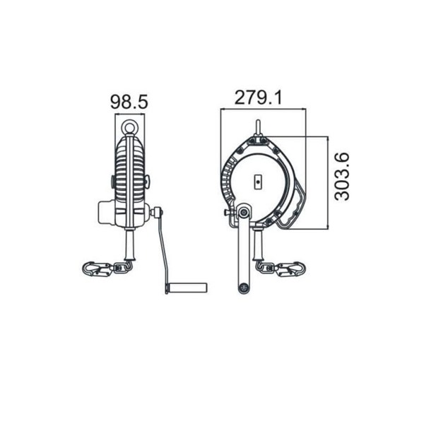 20m Wire Rope Fall Arrest Block c/w Integrated Recovery System | FA 20 401 20/S 