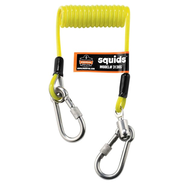 SQUIDS 3120S Coiled Cable Tool Lanyard by ERGODYNE 
