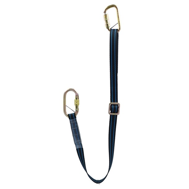 Safehold 1.2m Adjustable Restraint Lanyard featuring Captive Pin Double Locking Karabiners.