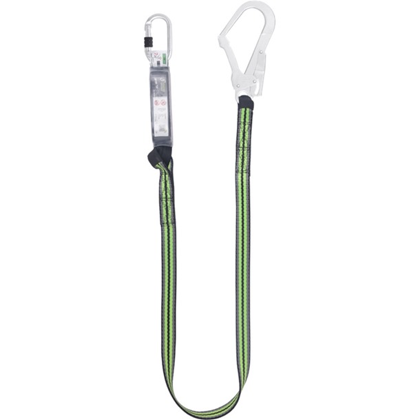 1.8mtr Webbing Shock Absorbing Lanyard c/w Scaffold Hook By Kratos
