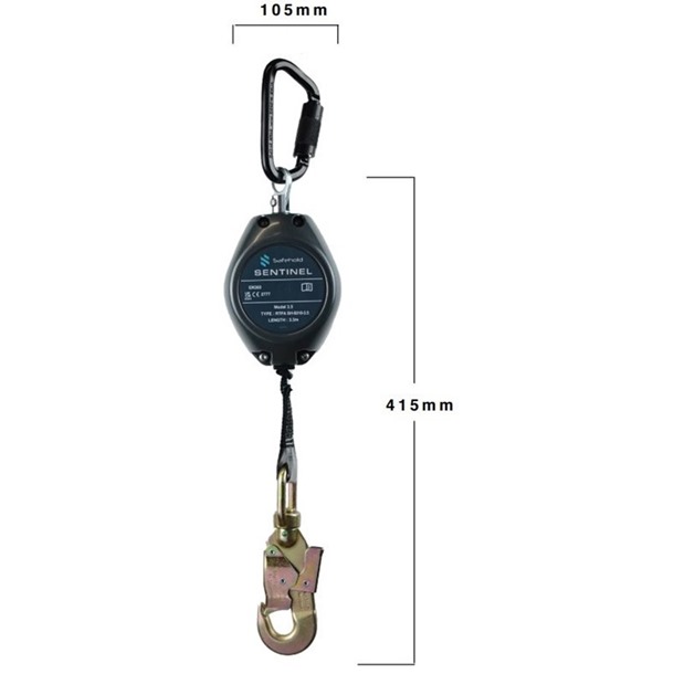 Safehold 3.5m Webbing Fall Arrest Block, 140kg Load Capacity