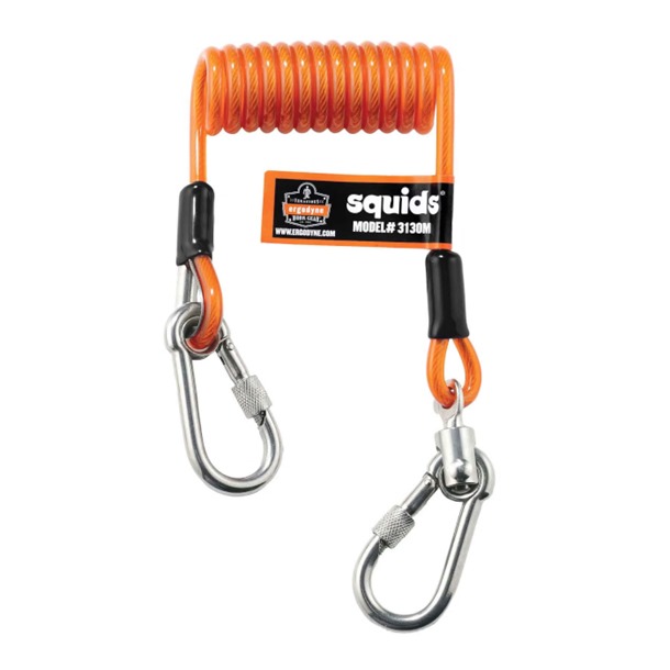 SQUIDS Coiled Cable Tool Lanyard by ERGODYNE 