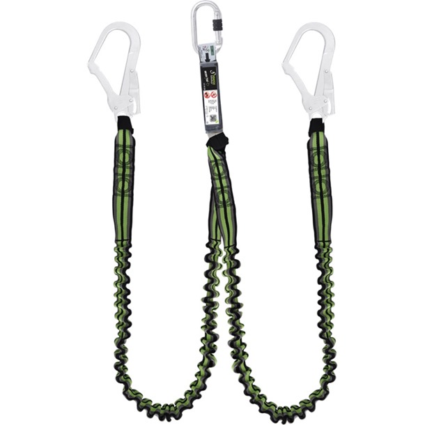 1.5mtr Twin Expandable Shock Absorbing Lanyard By Kratos