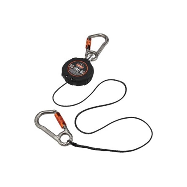SQUIDS Retractable Tool Lanyard Dual Karabiner By ERGODYNE 