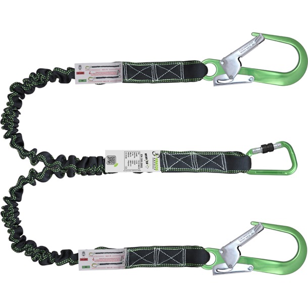 2m Gravity Y Forked Shock Absorbing Expandable Webbing Lanyard | FA 30 1000 20 