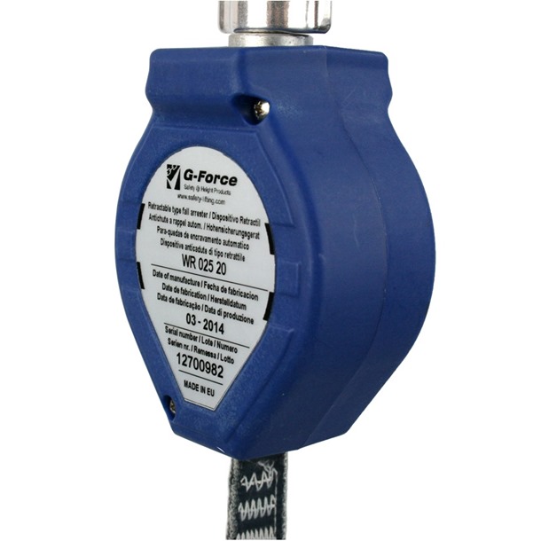2.4mtrs Fall Arrester Retractable With Scaffold Hook (Max Weight 240kg) by G-Force 
