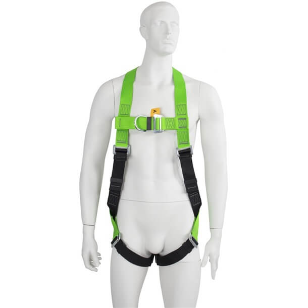 Green 2 point safety harness - how to fit a safety harness